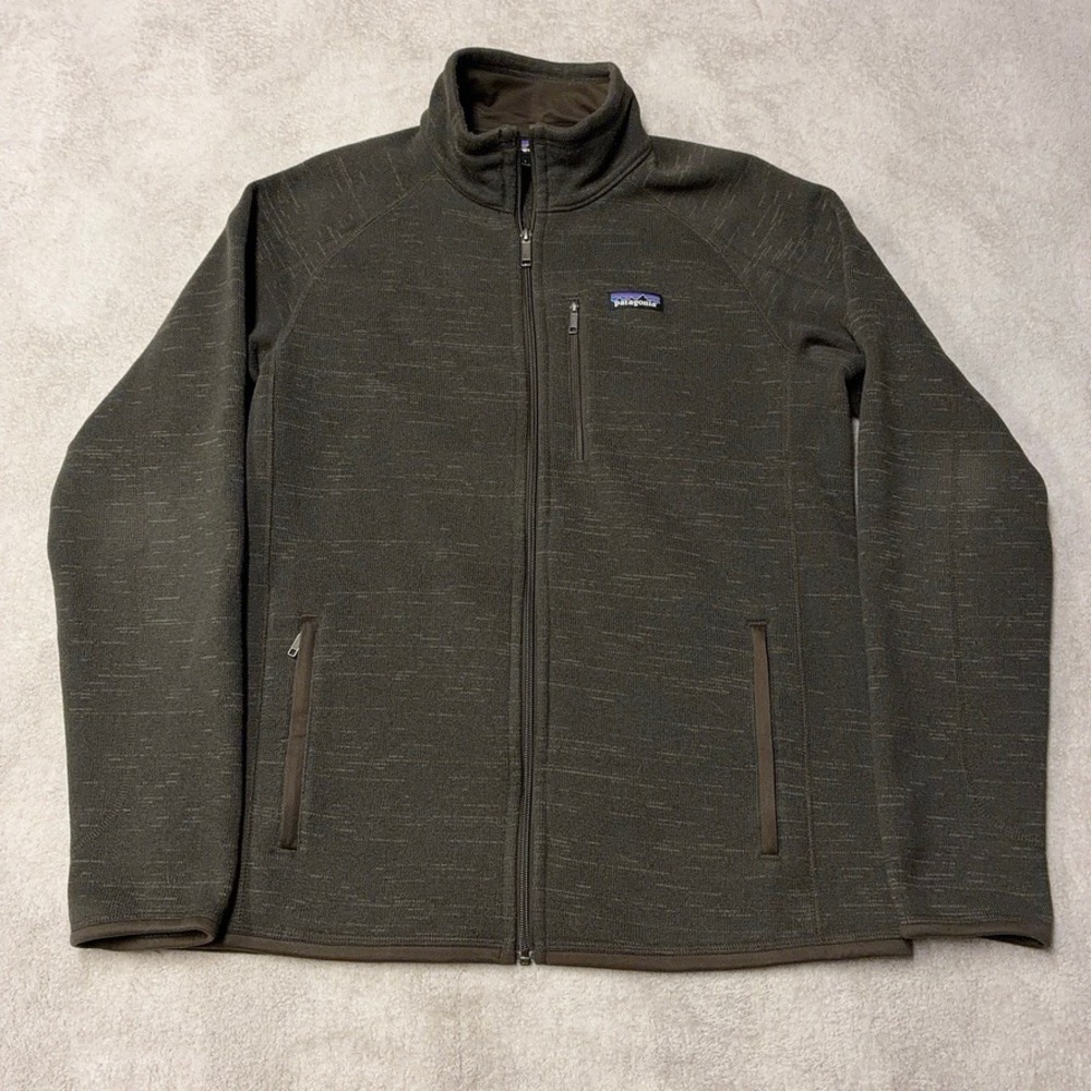 Patagonia Better Sweater Jacket Full Zip Dark Brown Fleece 25527 Mens L